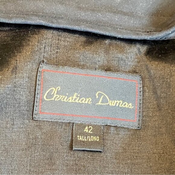 Vintage Christian Dumas trench coat with removable wool lining. Size 42 Tall - Picture 9 of 14